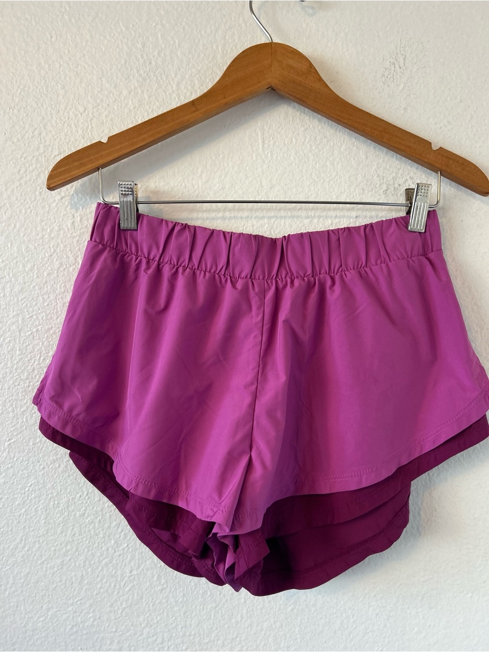 Free People Movement Layered Shorts - Pink Magenta Size S